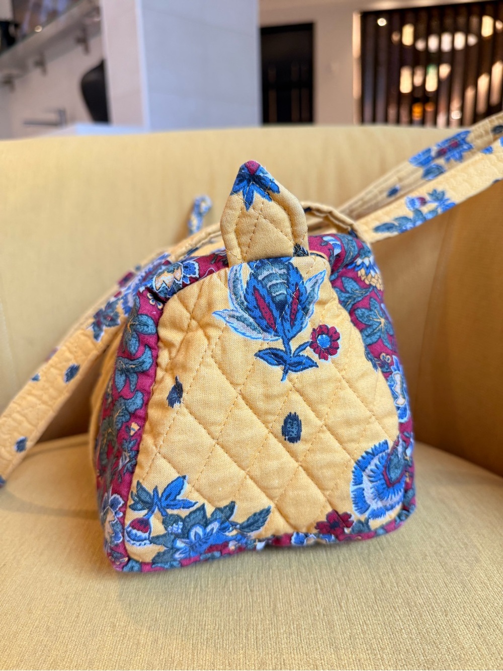 Rare Vintage 90s Y2K Vera Bradley French Yellow Small Duffle Bag Made USA - Picture 15 of 15